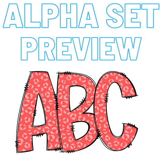 Pink Leopard Alpha Set PNG, Instant Download , Digital Download