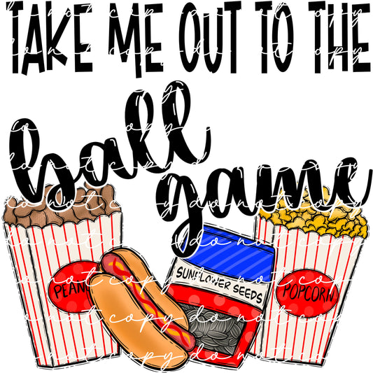 Take Me Out To The Ball Game PNG, Instant Download , Digital Download
