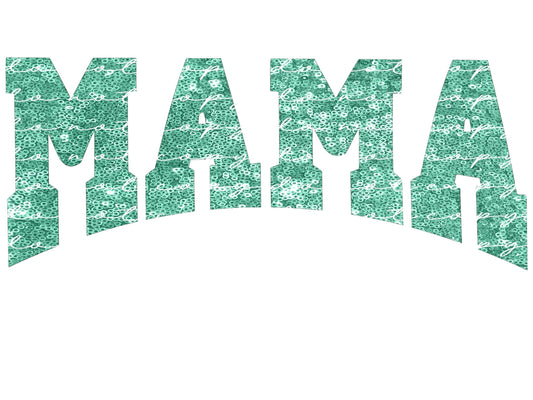 Faux Sequin Teal Mama Design / Instant Download / Digital Download