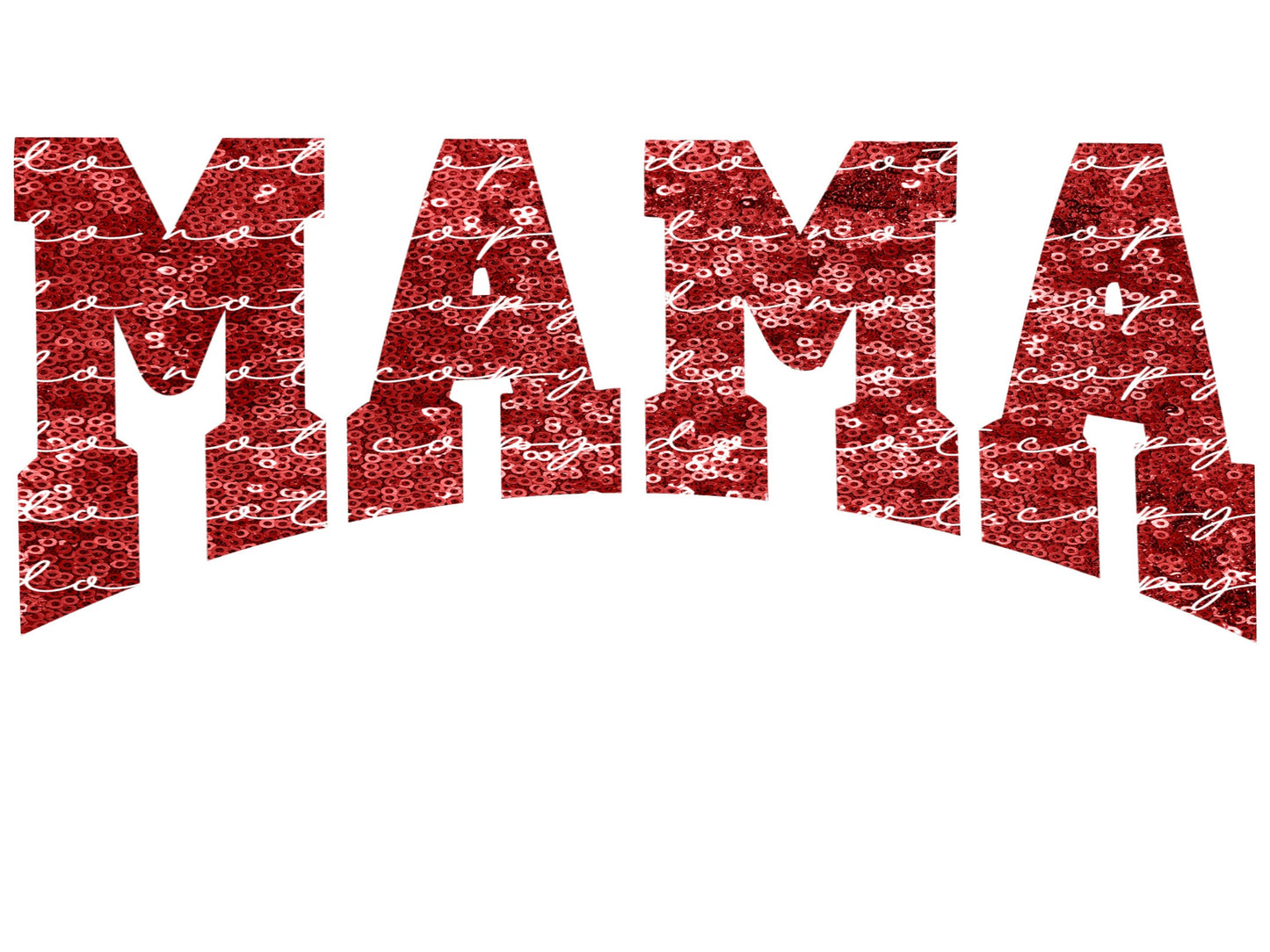 Faux Sequin Red Mama PNG / Digital Download / Instant Download