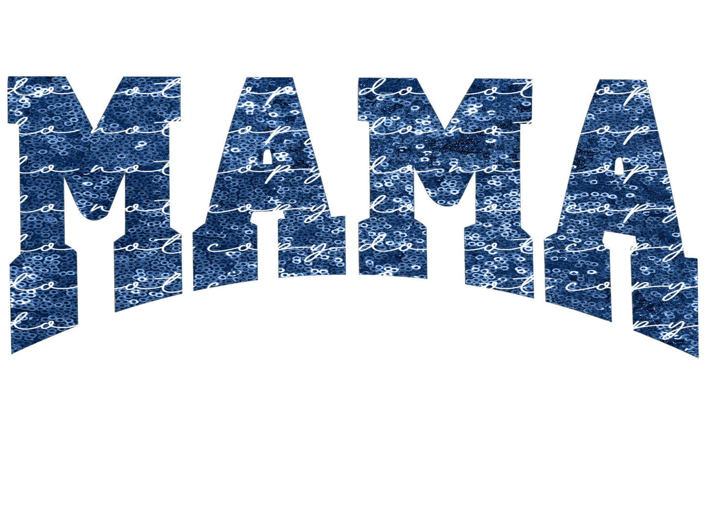 Faux Sequin Dark Blue Mama Design / Instant Download / Digital Download