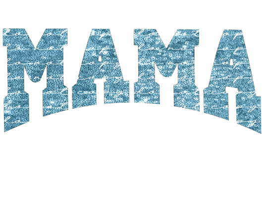 Faux Sequin Light Blue Mama Design / Instant Download / Digital Download