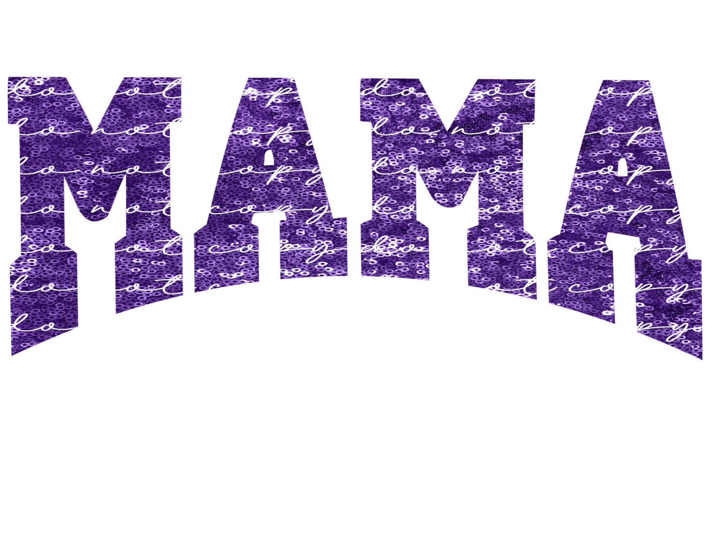 Faux Sequin Purple Mama PNG / Digital Download / Instant Download